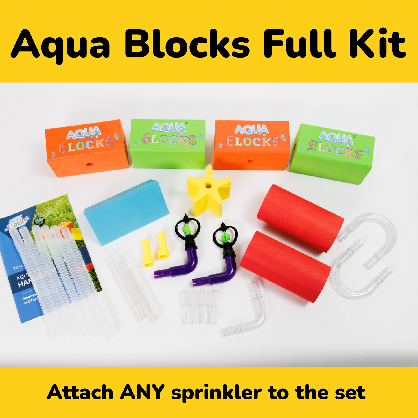 Aqua Blocks Innovative STEAM Water Toy for Outdoors, Ideal as Birthday Gift for Boys and Girls
